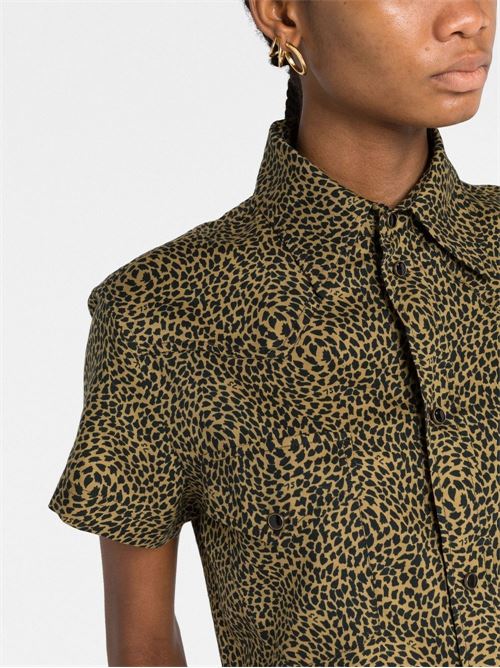 Cropped shirt with print SAINT LAURENT | 725760Y04DN2290